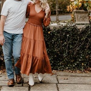 Bohme midi long sleeve dress